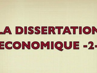 DISSERTATION ECONOMIQUE (2° PARTIE)