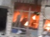 فري برس   احتراق مباني نتيجة قصف على حي الخالدية في حمص 6 2 2012
