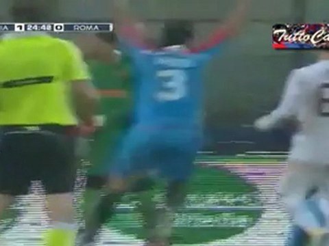 Serie A 2011-12: Catania 1-1 Roma (sospesa), i gol
