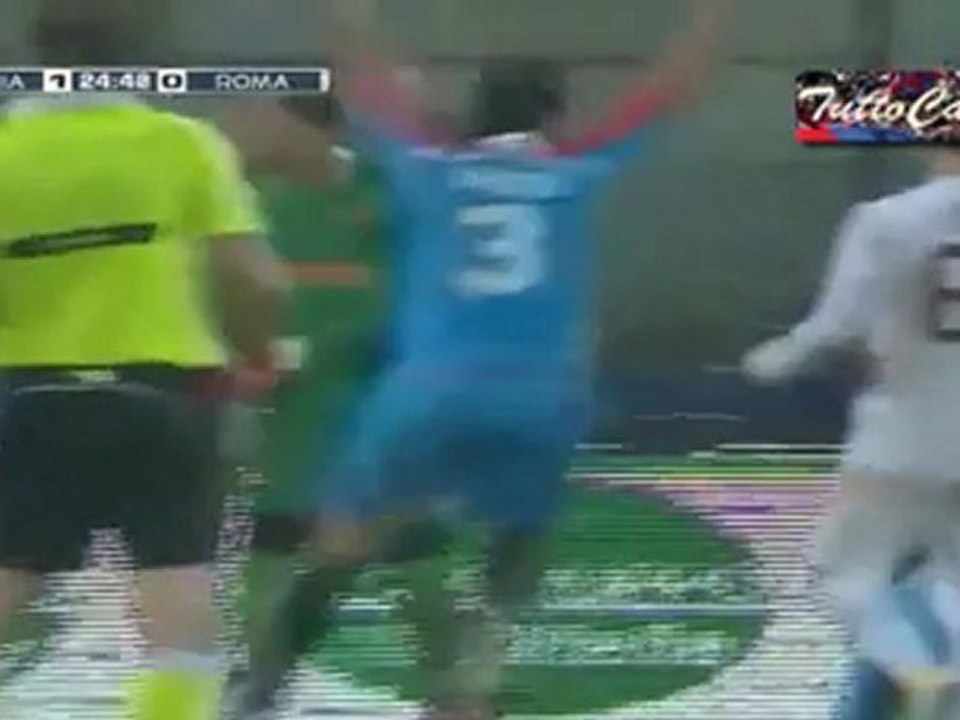 Serie A 2011-12: Catania 1-1 Roma (sospesa), i gol