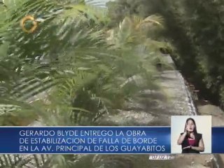 Gerardo Blyde entrega obra de estabilización de falla