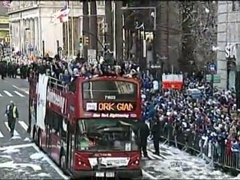 Super Bowl champs Giants parade in New York