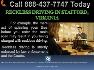 RECKLESS DRIVING IN STAFFORD VIRGINIA LAWYER