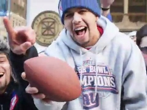 Giants' Fans Join Players in 2012 Super Bowl Victory Celebration