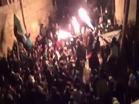 فري برس دمشق كفرسوسة مظاهرة حاشدة ورائعة جدا لبيك يا الله 7 2 2012