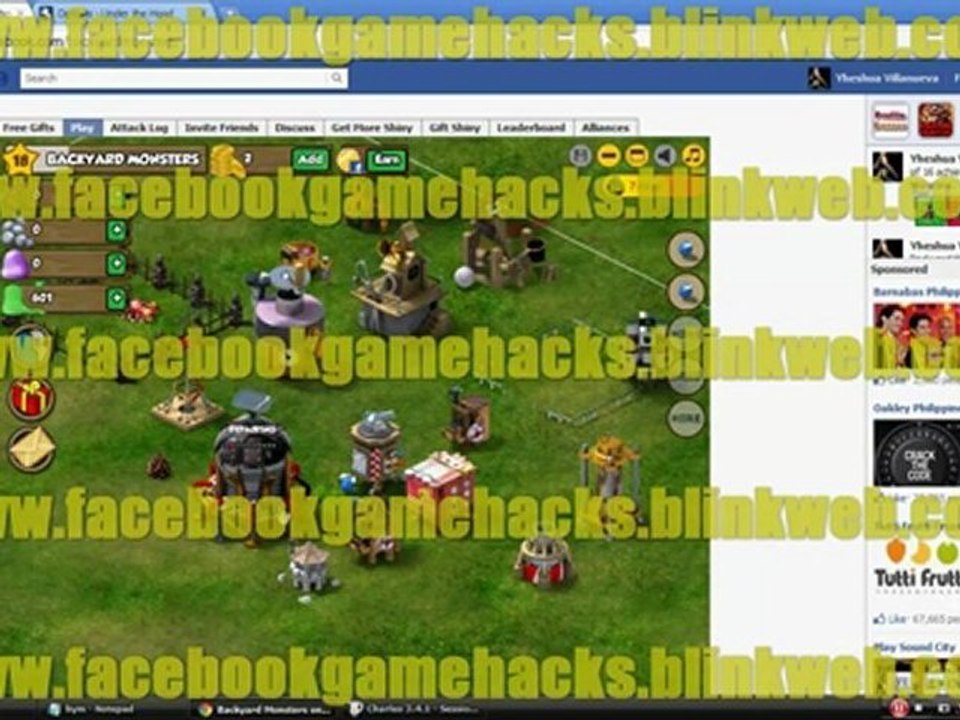 Backyard Monster Cheats with Instructions