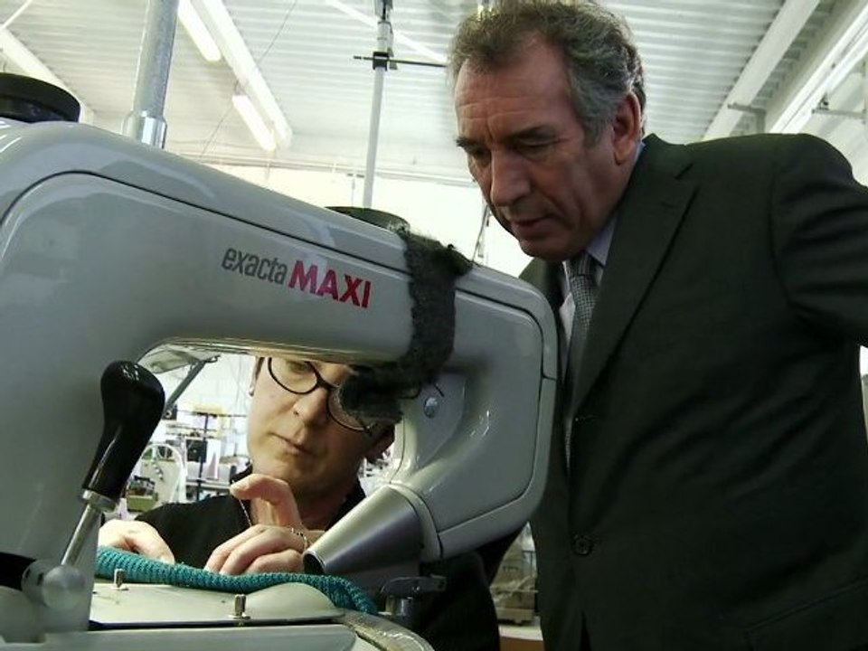 Visite de François Bayrou de la SCOP - La maille au personnel