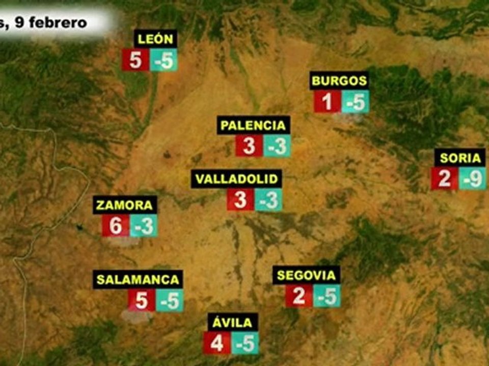El tiempo en España por CCAA, el miércoles 8 y el jueves 9 de febrero
