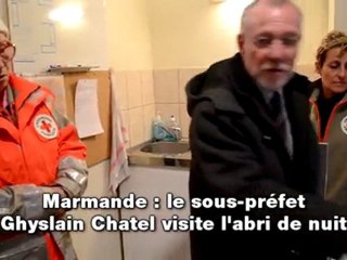 Marmande: visite du sous-préfet à l'abri de nuit