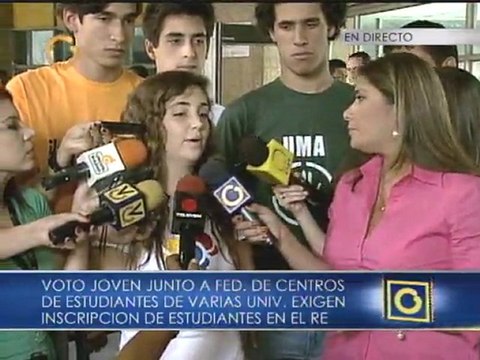 Exigen al CNE que instale puntos de inscripción del RE en universidades