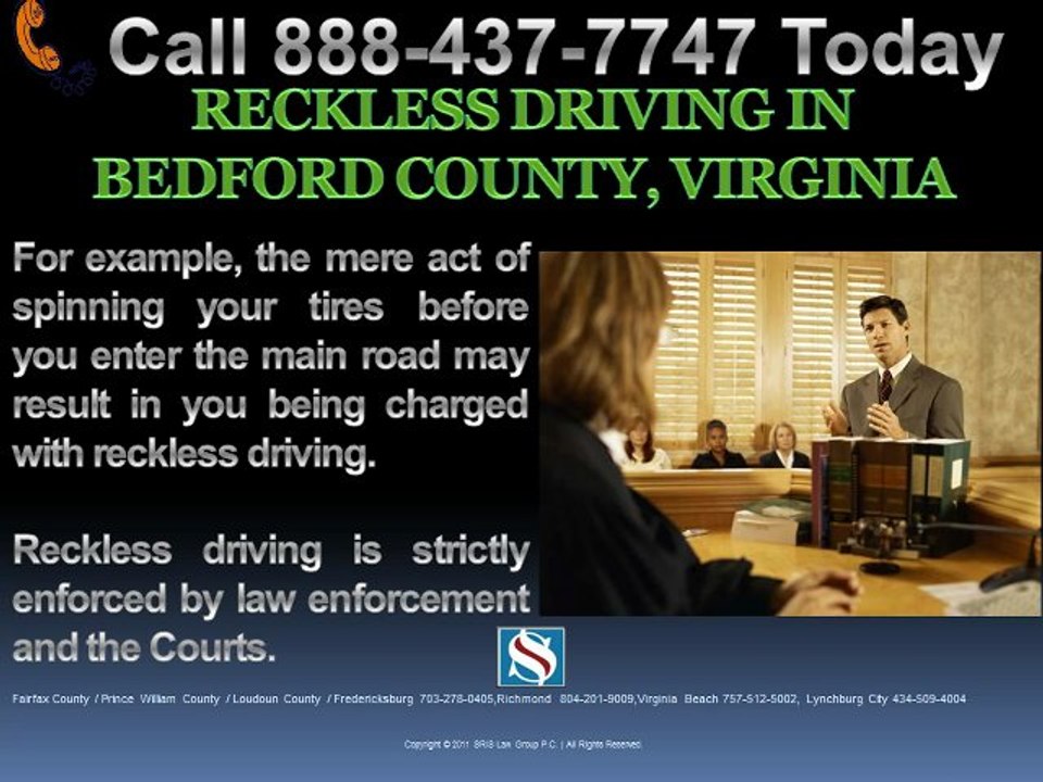 RECKLESS DRIVING BEDFORD COUNTY VIRGINIA LAWYER