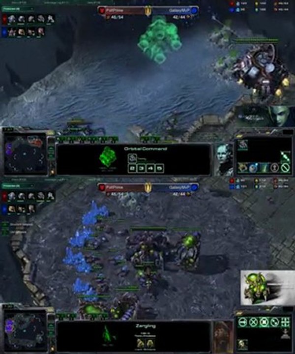 [SC2] PoltPrime (T) Vs GalaxyMvP (Z) : Views of 2 players Starcraft II :