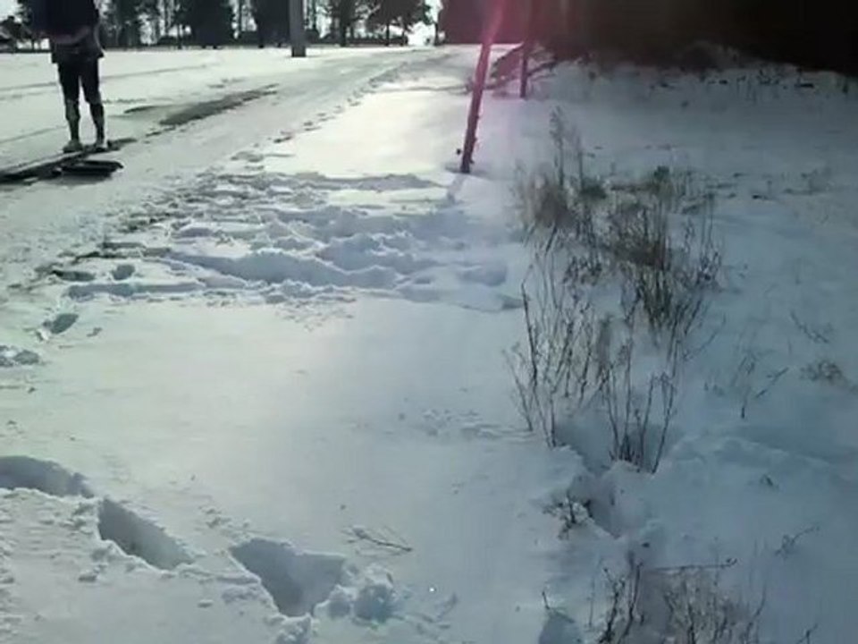 Faceplant dans la neige