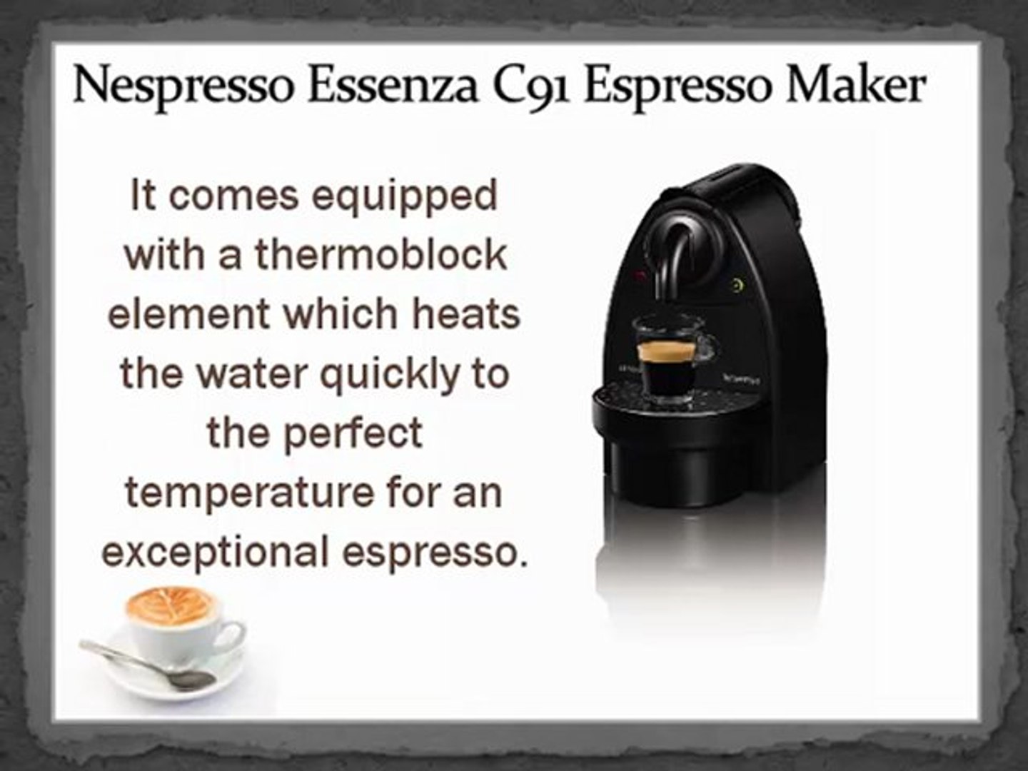 Nespresso Essenza - video Dailymotion