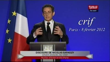 Discours de Nicolas Sarkozy au CRIF