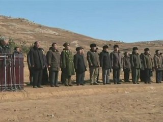 North Korea unveils huge carving for late Kim