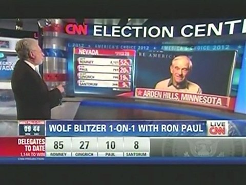 Ron Paul Interview On CNN During Nevada Caucus 02/04/12