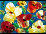 Abstract  Modern Paintings of Flowers Video - by Luiza Vizoli gallery