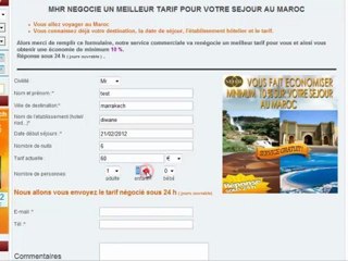 MHR va negocier  un meilleur pix pour votre sejours au maroc