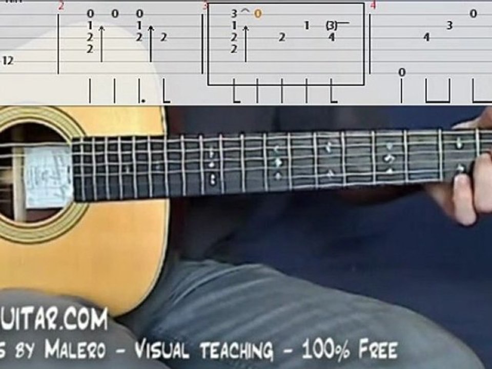 Tab "Angie" - Cours Malero-Guitare.fr