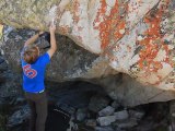 BD athlete Paul Robinson bouldering 8B  and 8C first ascents near Cape Town, South Africa