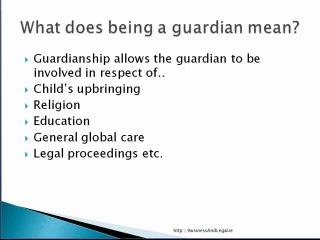 Family Law Ireland-Custody,Access and Guardianship
