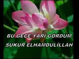 Bu gece yari gördüm,şükür elhamdülillâh