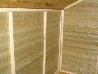 Pent Garden Shed Pressure Treated Tanalised With 2 Windows