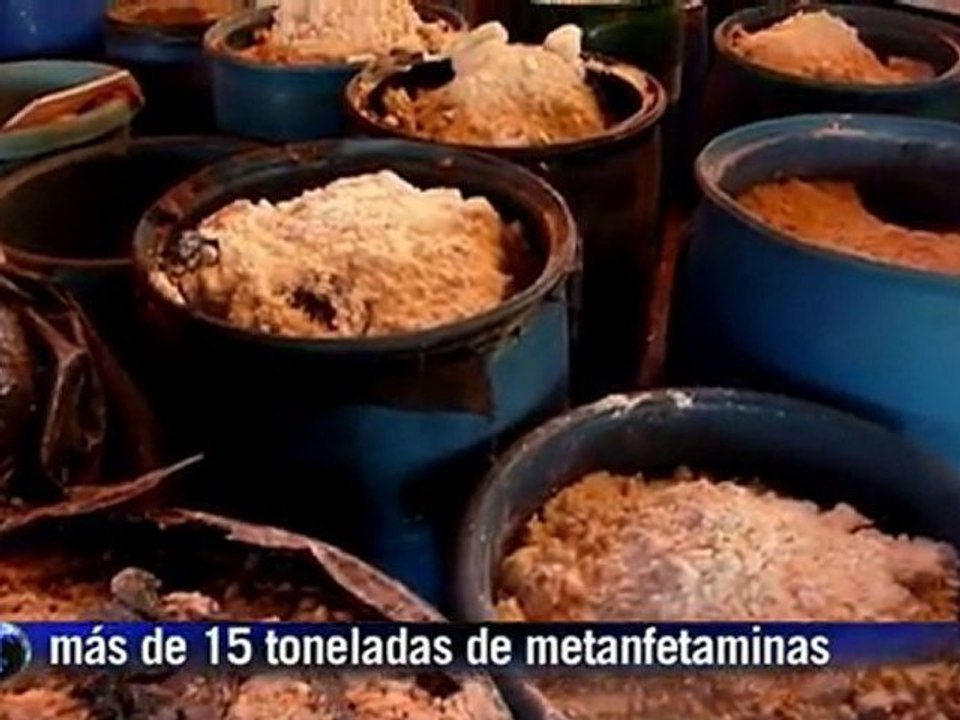 México, 15 toneladas de metanfetaminas