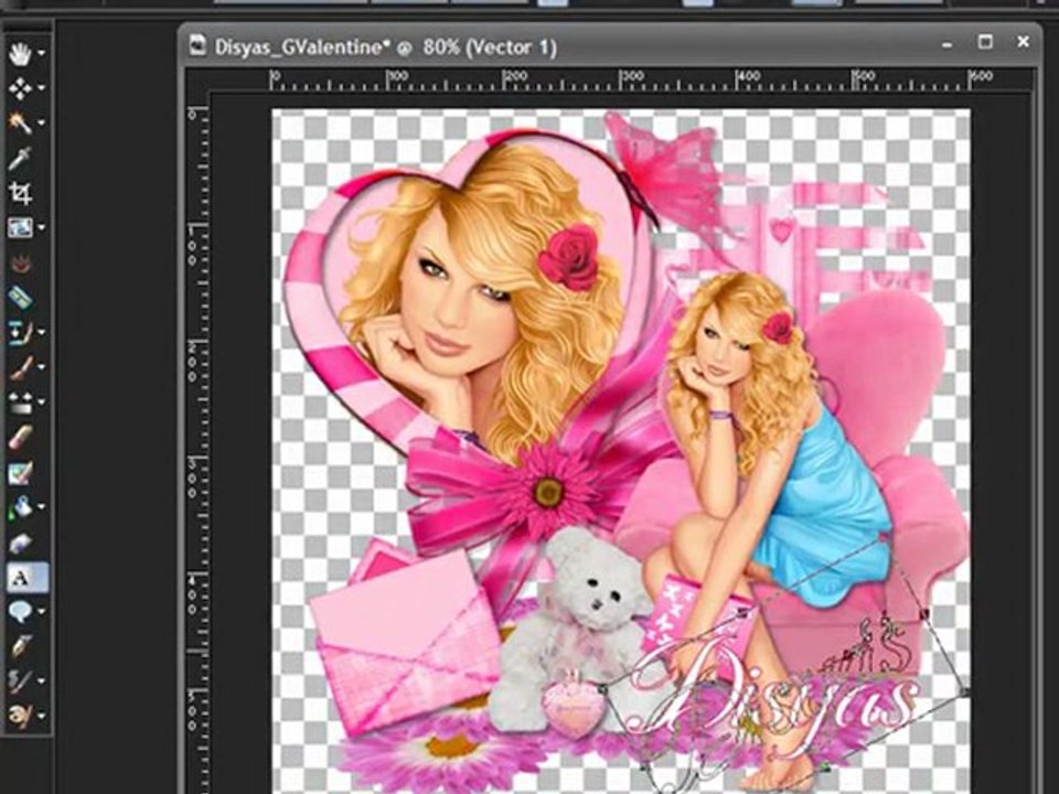 Tutorial de Paint Shop Pro - Haciendo una Tag para San Valentin - Glam Valentine 3 de 3