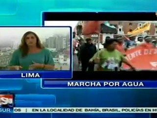 Confluyen en Lima diversas marchas por recursos hídricos