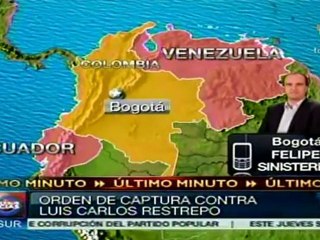 Ordenan captura de ex Comisionado de Paz de Colombia