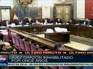 Derecha española logra condena contra juez Baltasar Garzón