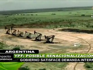 Argentina podría re-nacionalizar YPF