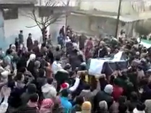 فري برس ادلب معرة النعمان تشييع الشهيدة فاطمة العضم 9 2 2012