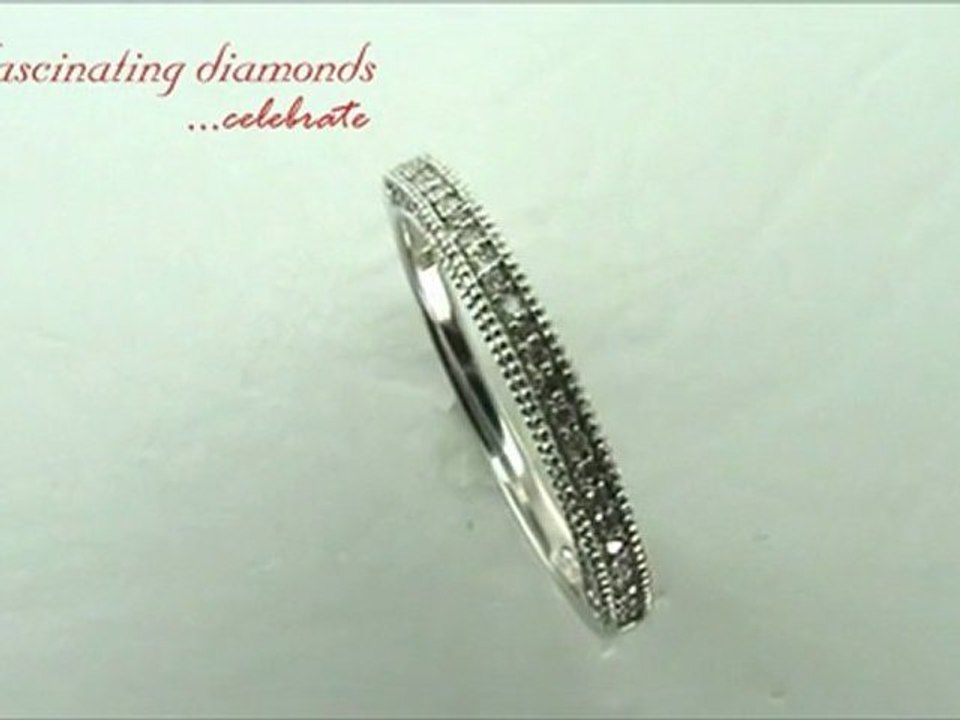 Round Cut Petite Diamond Anniversary Band With Round Cut Side Diamonds In Pave Setting