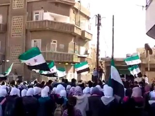 فري برس   مظاهرة في دمشق حي برزة فزعة لحمص الجريحة 8 2 2012