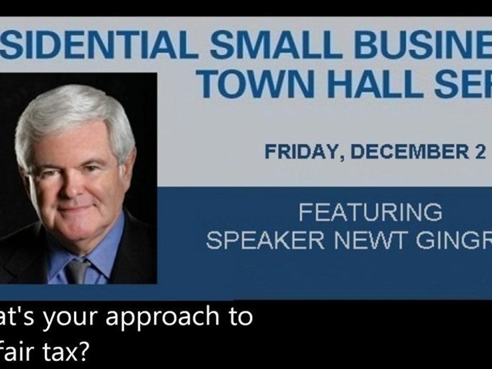 New Gingrich Small Business Town Hall - December 2, 2011