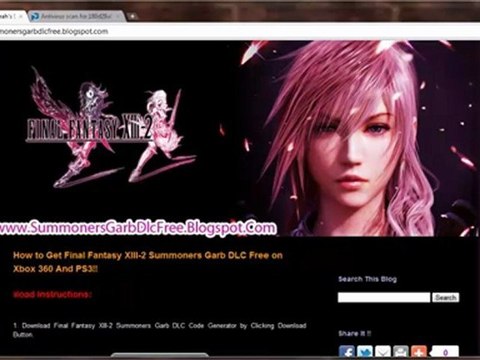 Unlock Final Fantasy XIII-2 Serah Summoners Garb DLC For Free
