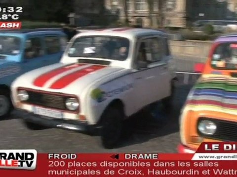 4L Trophy : La 4L de Dany Boon sur le départ à Lille !