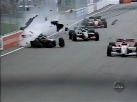 CART Detroit 1999 Huge crash Da Matta