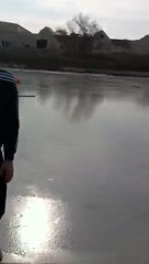 Aviron Marignane, canal gelé 11-02-12