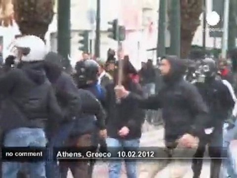 Affrontements lors de la grève en Grèce - no comment