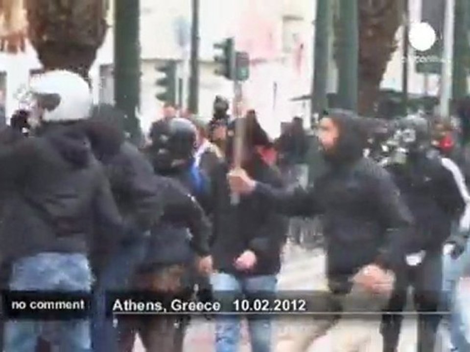 Peaceful strike turns violent in Greece - no comment