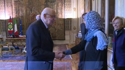 Roma - Al Quirinale Tawakkol Karman Premio Nobel per la Pace 2011