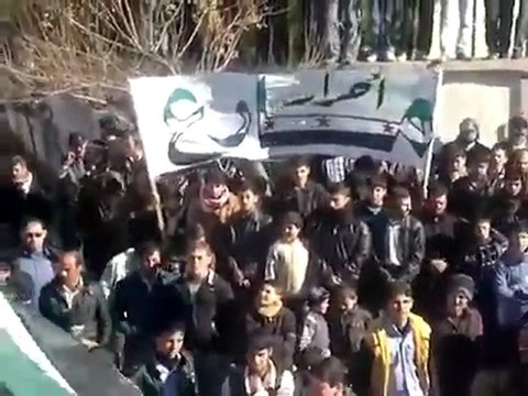 فري برس مارع ريف حلب رسالة من ثوار مارع الى بشار 10 2 2012