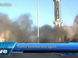 Homs bombarded again