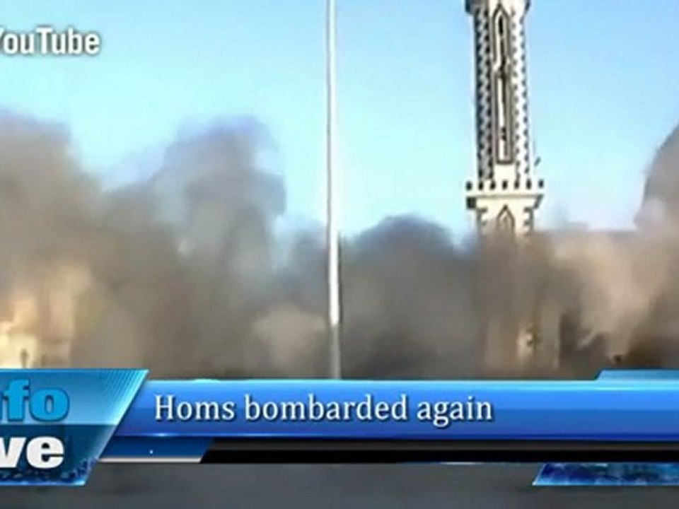 Homs bombarded again