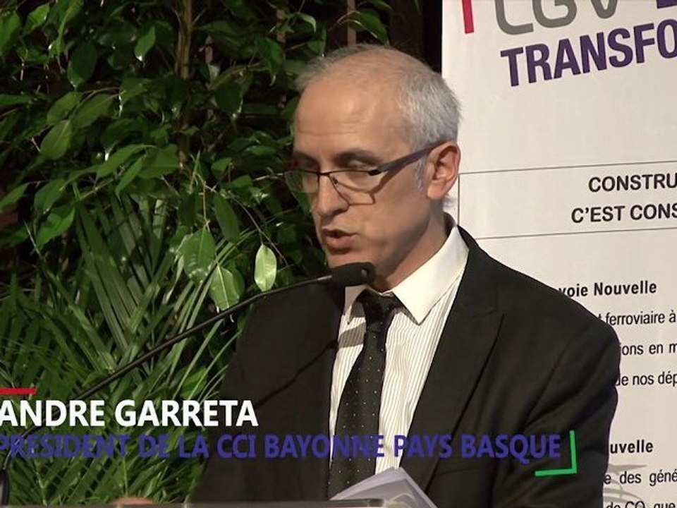 Manifestation LGV - 9 février 2012 (André Garreta, Président de la CCI Bayonne Pays Basque)