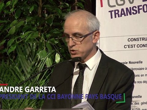 Manifestation LGV - 9 février 2012 (André Garreta, Président de la CCI Bayonne Pays Basque)